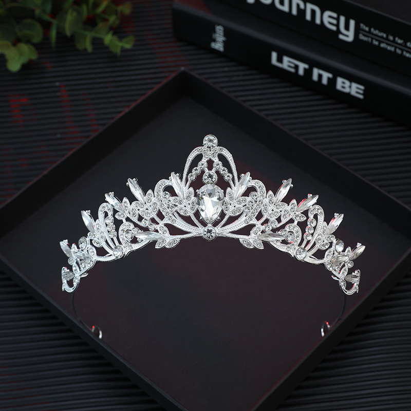 Europa y Estados Unidos novia corona corona oro negro retró broche de cabello accesorios de cumpleaños de boda corona de Halloween al por mayor