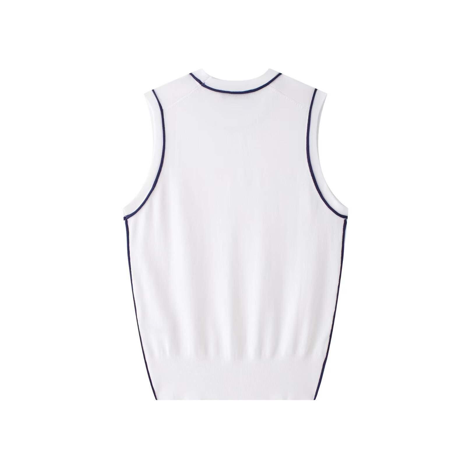 Vêtements pour cheveux extérieurs 2024 été nouvel article haut à aiguille plate à bordure de couleur contrastante pour femmes_voghion.com