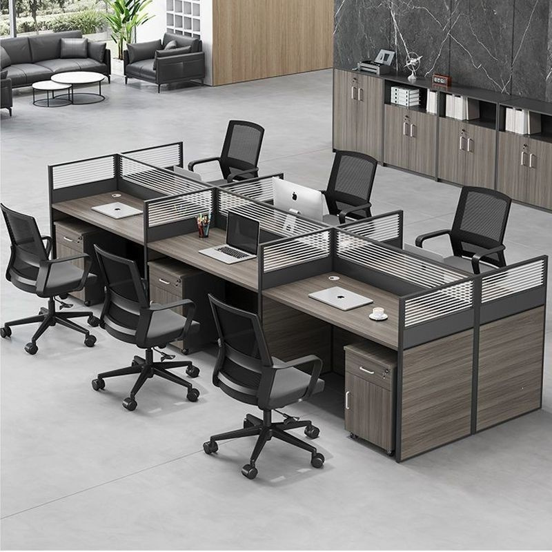 Screen Partition Office Desk, Executive Desk, Multi-Person Workstation, Simple Modern Office Desk, Staff Workstation, Staff Office Desk, Cross-Shaped, No Partition