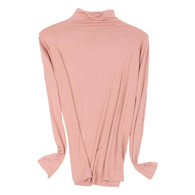 515001 Модальная Базовая рубашка с коротким воротником и длинным рукавом Женская осень и зима 2022 Новый Тонкий Топ