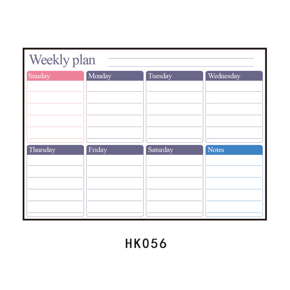 Notas Magnéticas Borrables para Nevera, Horario Mensual, en Inglés, Juego para Organización, Transfronterizo image 15