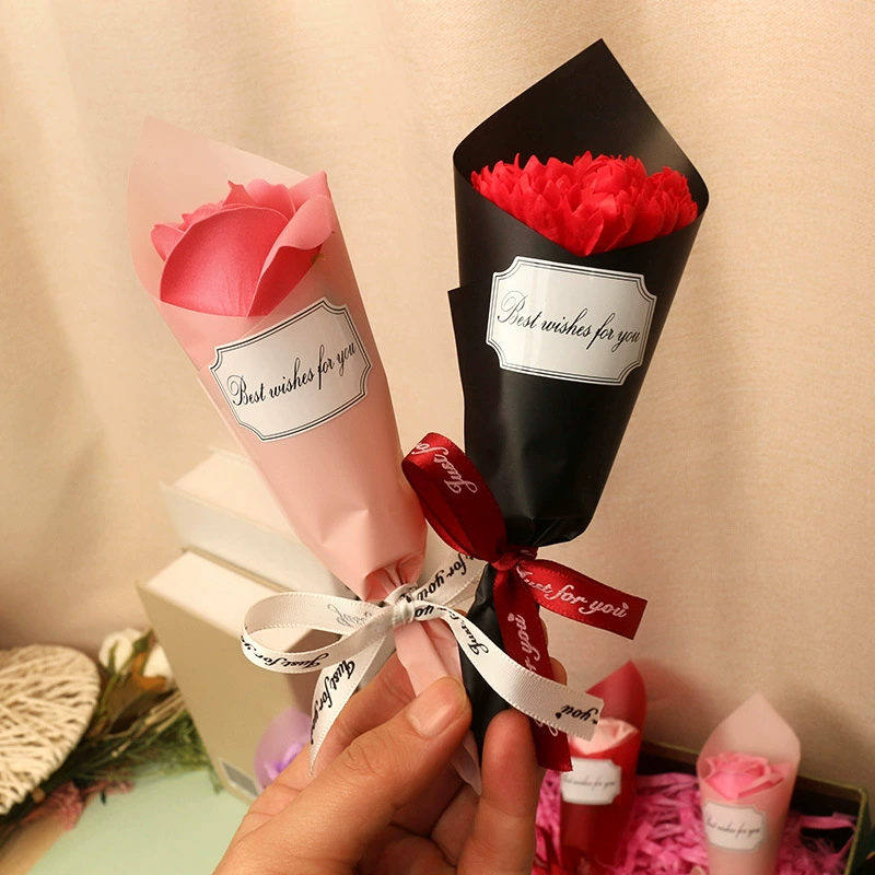 Мини-мыльный цветок розы Гвоздика Небольшой букет 38-х богини День матери маленький подарок с подарком