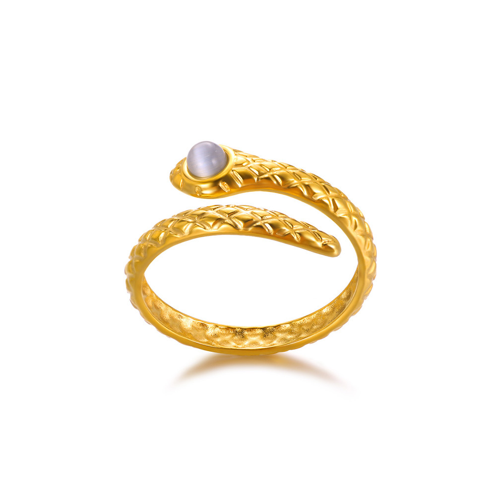 6g Weight 0.03µm Gold Plating Thickness PVD Coated Gold Plating Process 18K Real Gold Plated Plating Material Zircon Inlay Material Open Rings Classification 1 Piece Quantity Daily Occasion 304 Stainless Steel Material Snake Pattern All Seasons Season Unisex Gender Glam, Hip-Hop, Exaggerated Style Plating, Hypoallergenic Craft Glam Hip-Hop Exaggerated Snake 304 Stainless Steel Copper Plating Unisex Open Rings 28