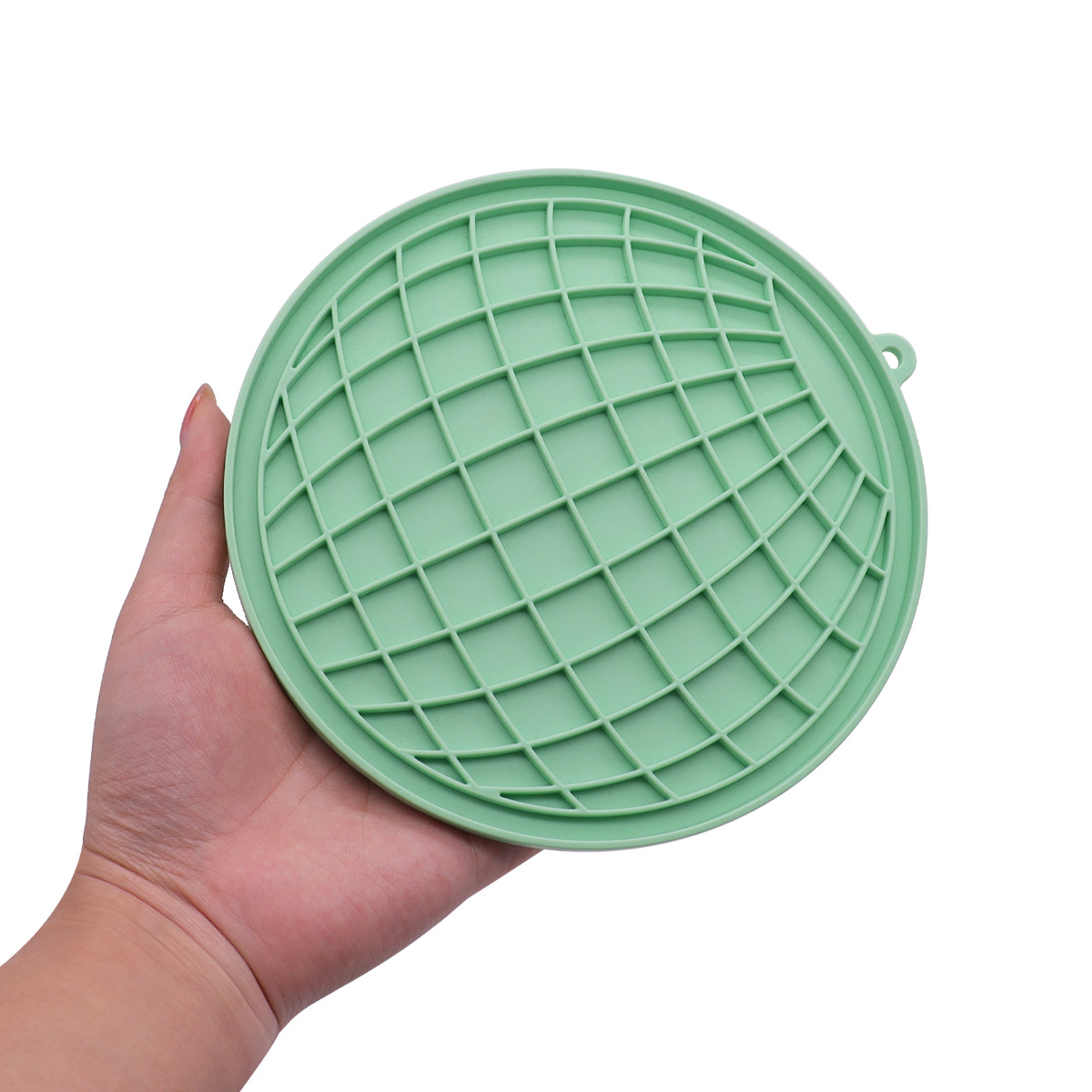 Alfombra para lamer para perros, color macarrón, con ventosa, de silicona, para mascotas, plato para lamer de alimentación lenta para perros y gatos.