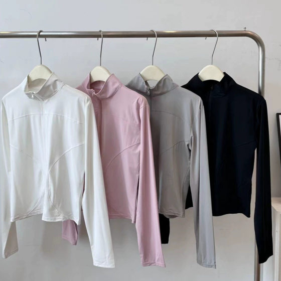Spring and Summer New Style Sunscreen Clothing Women's Thin Breathable Ice Silk UV Protection Sunscreen Clothing Quick-drying Long-sleeved Coat Top Women