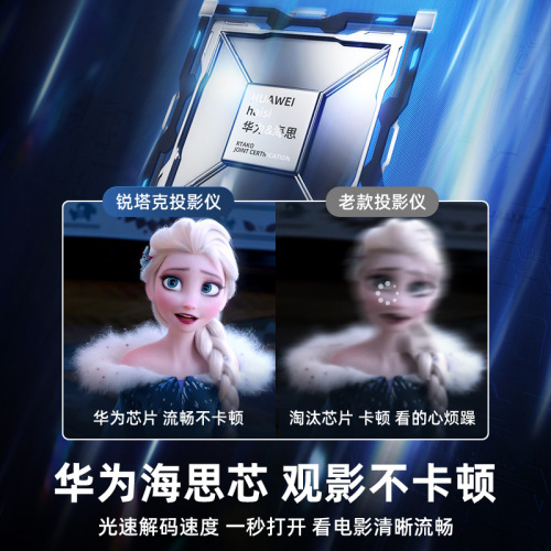 Rtako ultra high definition 4k portable XDR projector home home theater office teaching smart 3d projector