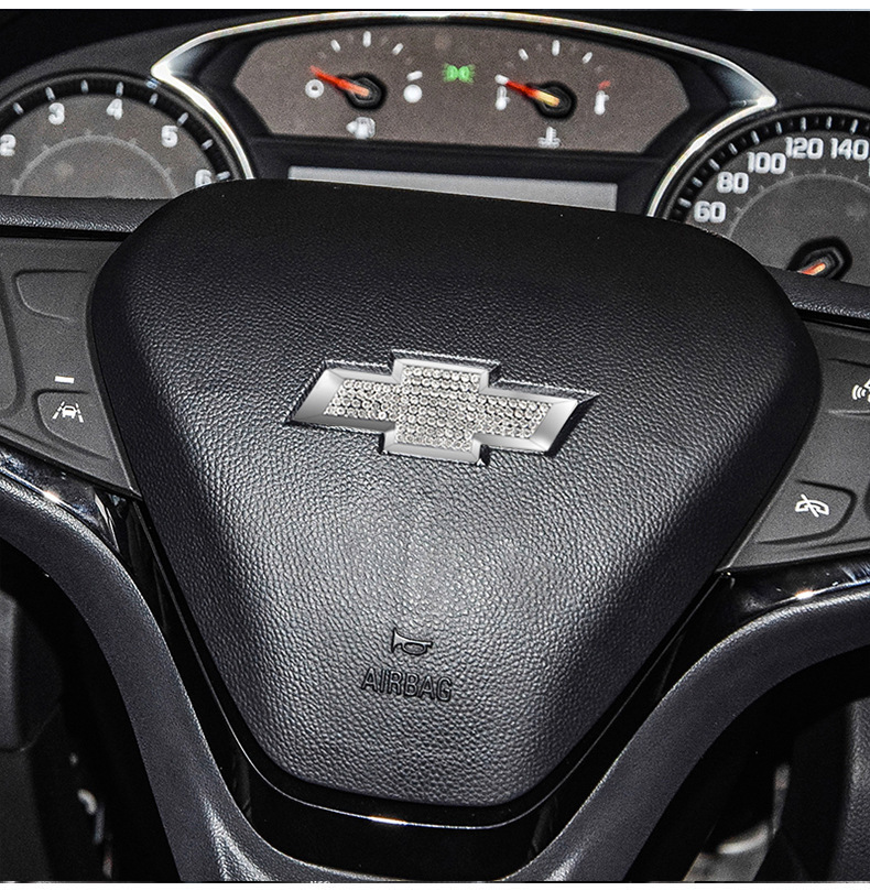 Suitable for steering wheel diamond chevrolet steering wheel decoration logo car fashion girl interior decoration car label