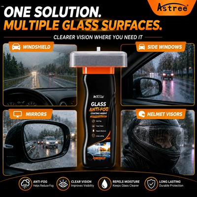 window spray, front windshield film, Automotive glass defogging agent
