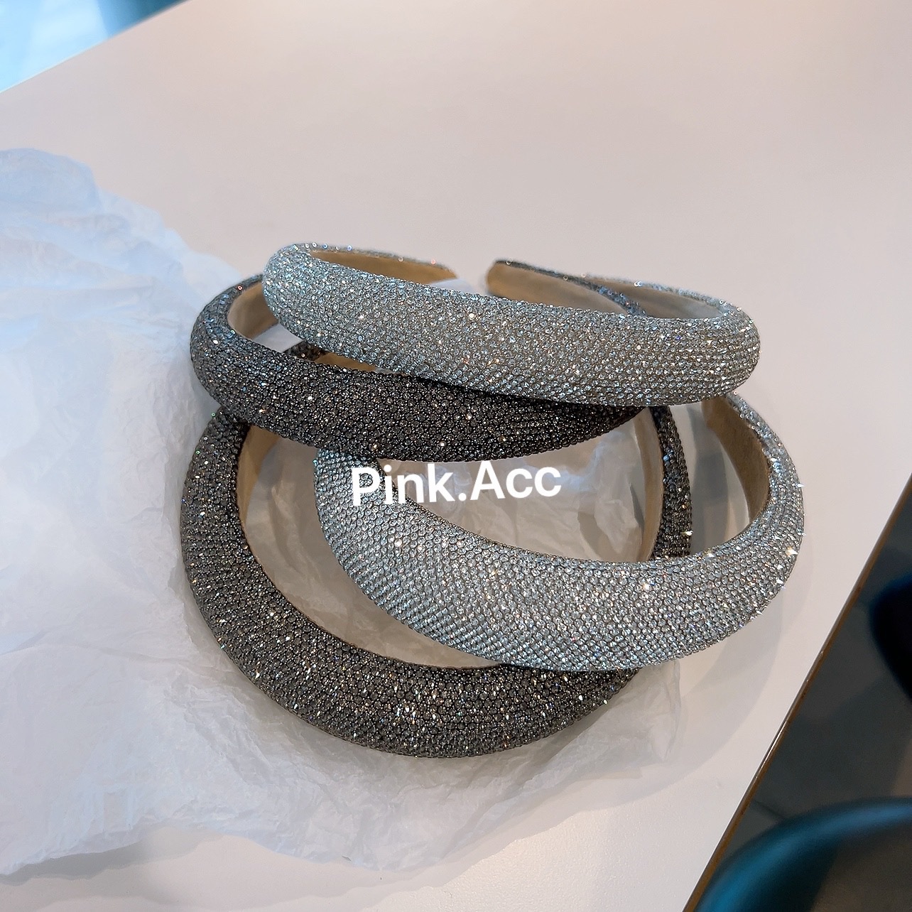 韓版法式網紅小香風新款高顱頂超閃滿鑽海綿氣質發卡頭箍外出百搭