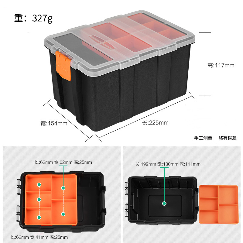 Caja Organizadora con Compartimentos para Piezas y Tornillos para Componentes y Pesca