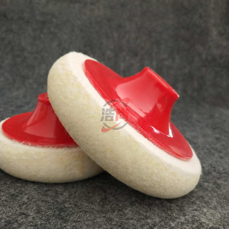 20mm圆边羊毛毡抛光轮石材玻璃不锈钢抛光角磨机抛光盘felt wheel