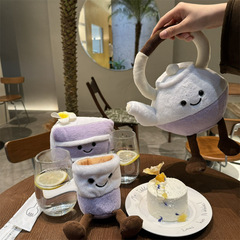 Jctティーポットカップ芋泥ケーキぬいぐるみ午後茶コーヒー人形プレゼント置物メーカー卸売り