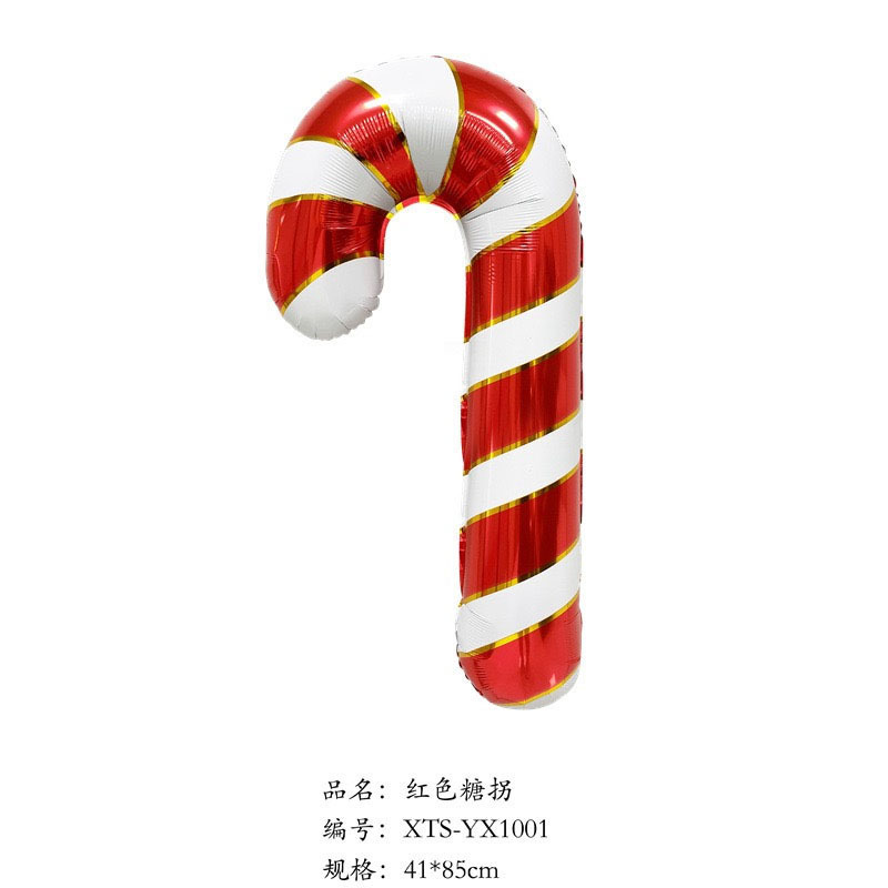 クロスボーダークリスマスサンタクロース杖ヘラジカスノーフレーク雪だるま漫画アルミフィルムバルーンクリスマスパーティー装飾ボール|undefined