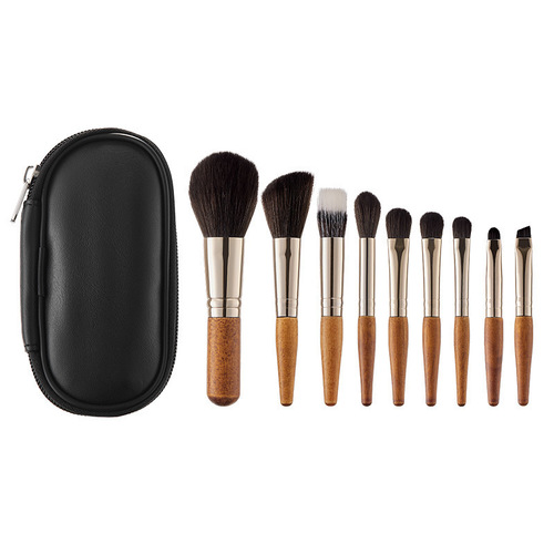 9 mini portable makeup brushes complete set with brush bag eye shadow eye makeup powder brush manufacturer one piece drop shipping