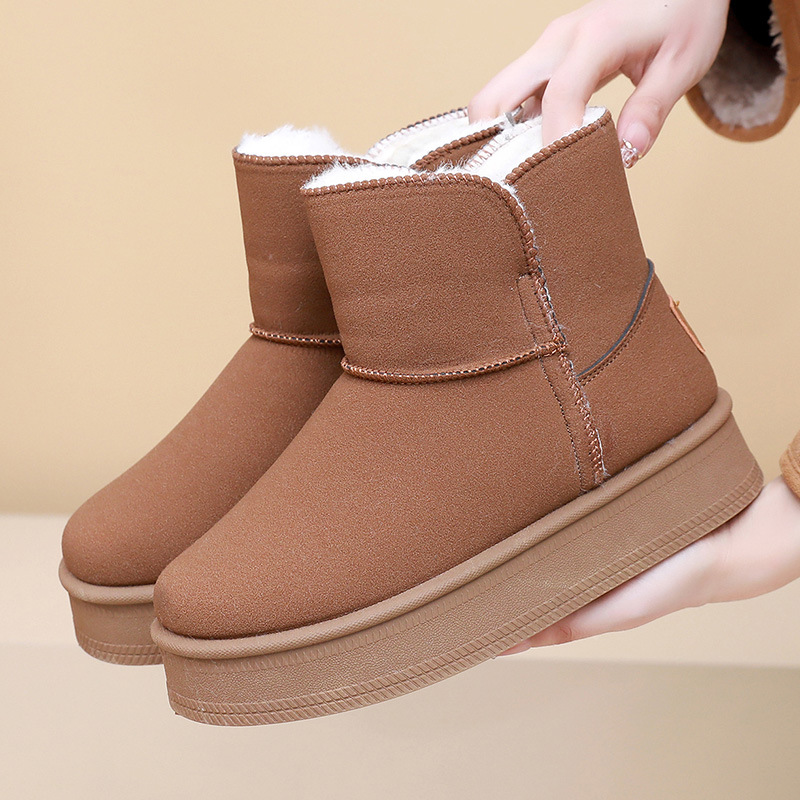 Winter New Snow Boots for Women, Soft Sole, Non-Slip, Thickeneded Women's Casual Cotton Boots, Fleece-Lined, Warm and Fashionable Cotton Shoes for Women, Winter