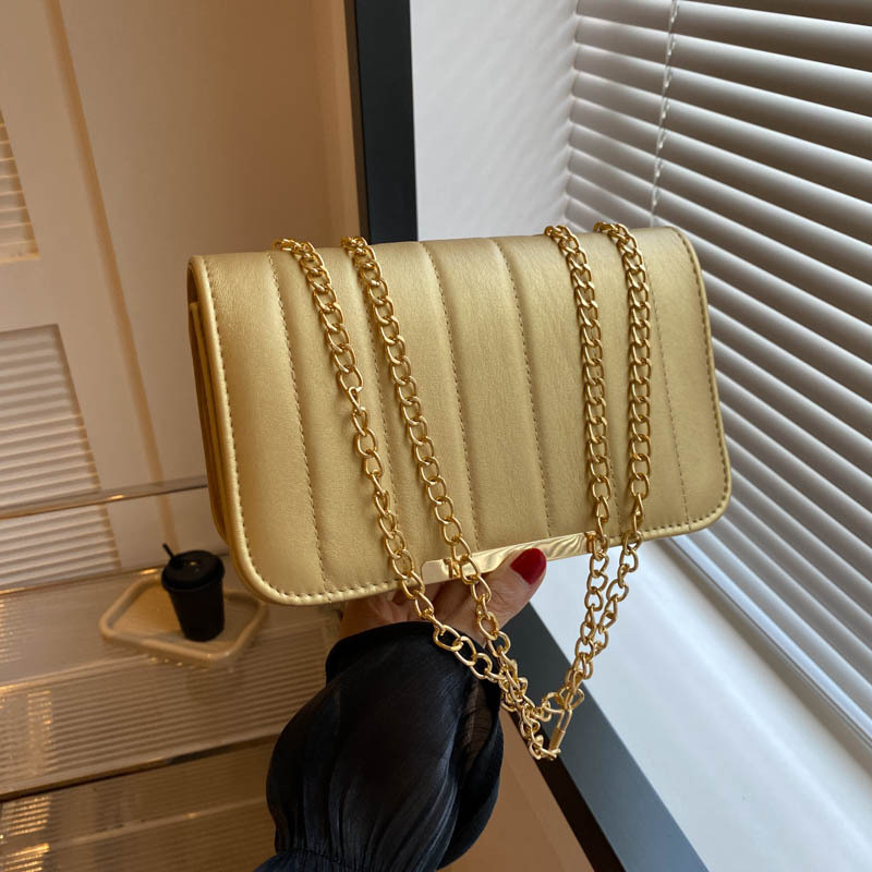 Moda bordado hilo hombro bolsa de mensajero 2023 verano brillante estilo coreano bolsa retro personalizado simple bolso de la cadena de las mujeres