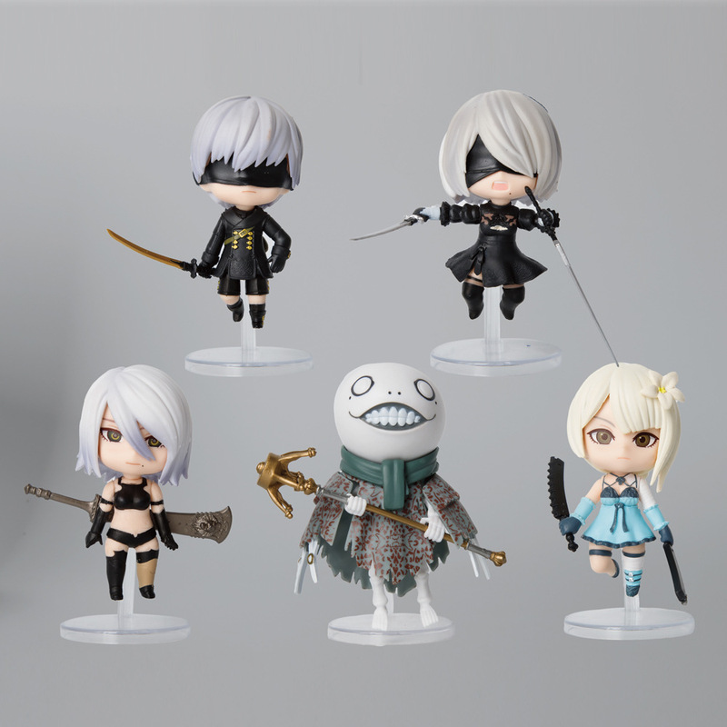 Q Version of 5 Nier Figures Nier Automata 2B Nier Lady Ornaments New Blind Box Doll Q Version of 5 Nier Figures Nier Automata 2B Nier Lady Ornaments New Blind Box Doll