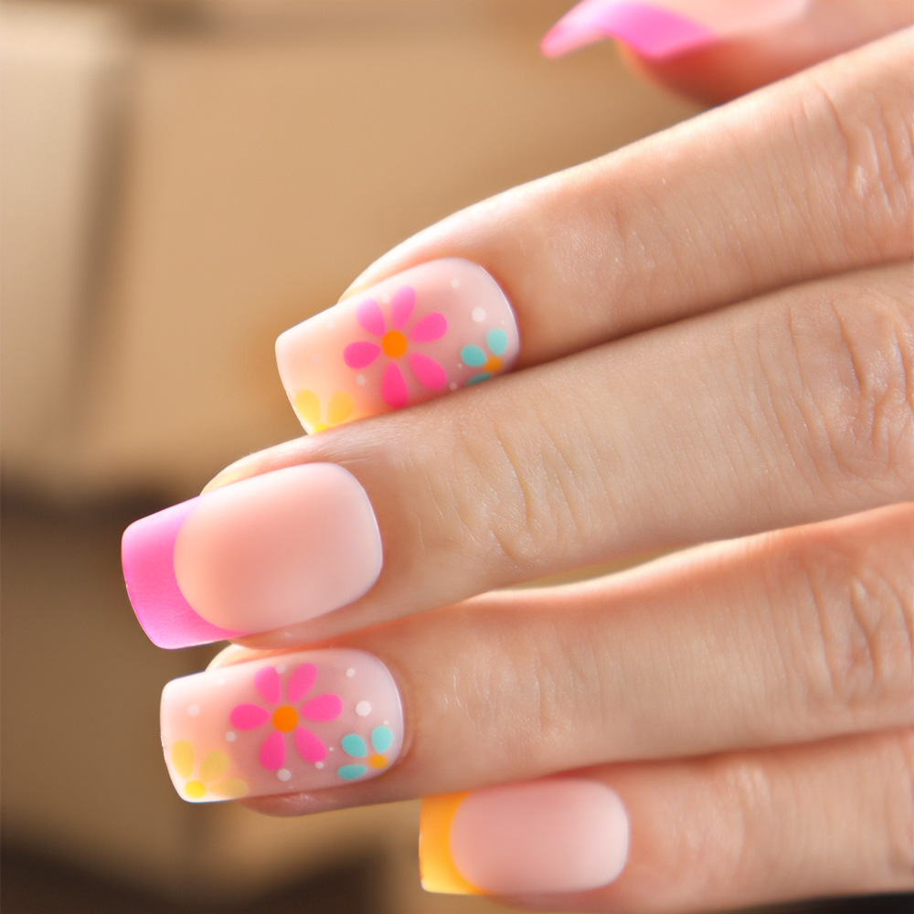 Fuchsia nail stickers