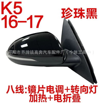 Assembly, Factory Direct Sales, Rear mirror/rearview mirror assembly - main-driver-left-l-eight-lines-electric-folding-pearl-black