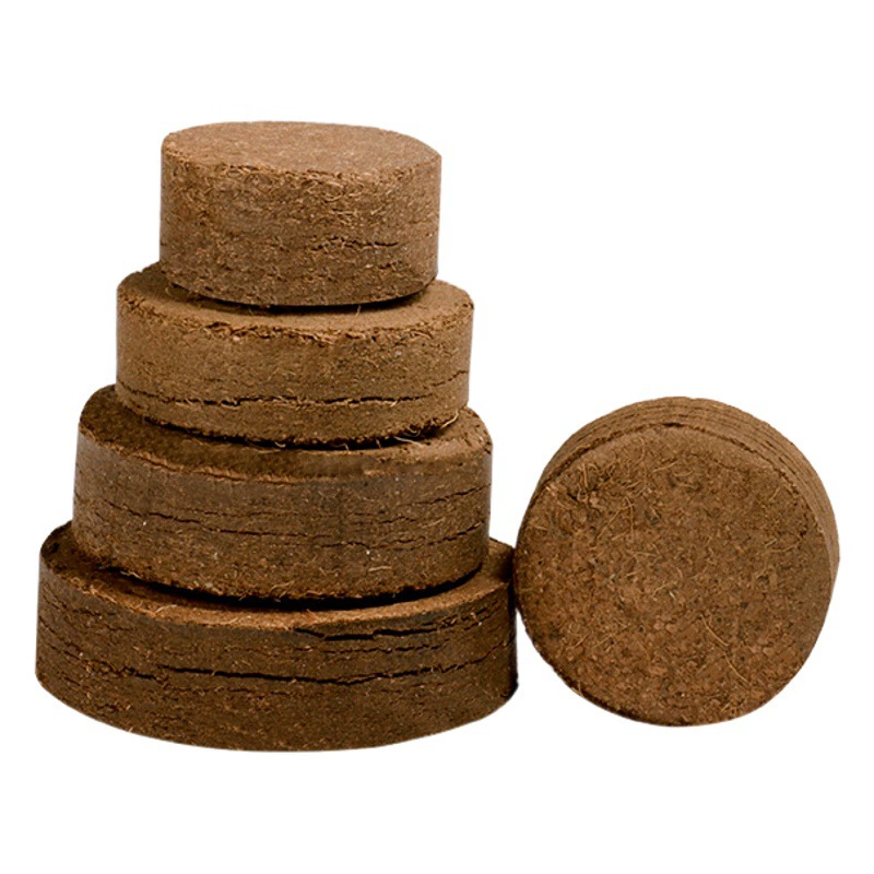 Чистая Кокосовая шелуха сжатое питание почвенный Блок рассады Кокосовая шелуха сжатое питание почва средняя овощная посадка блок рассады оптом