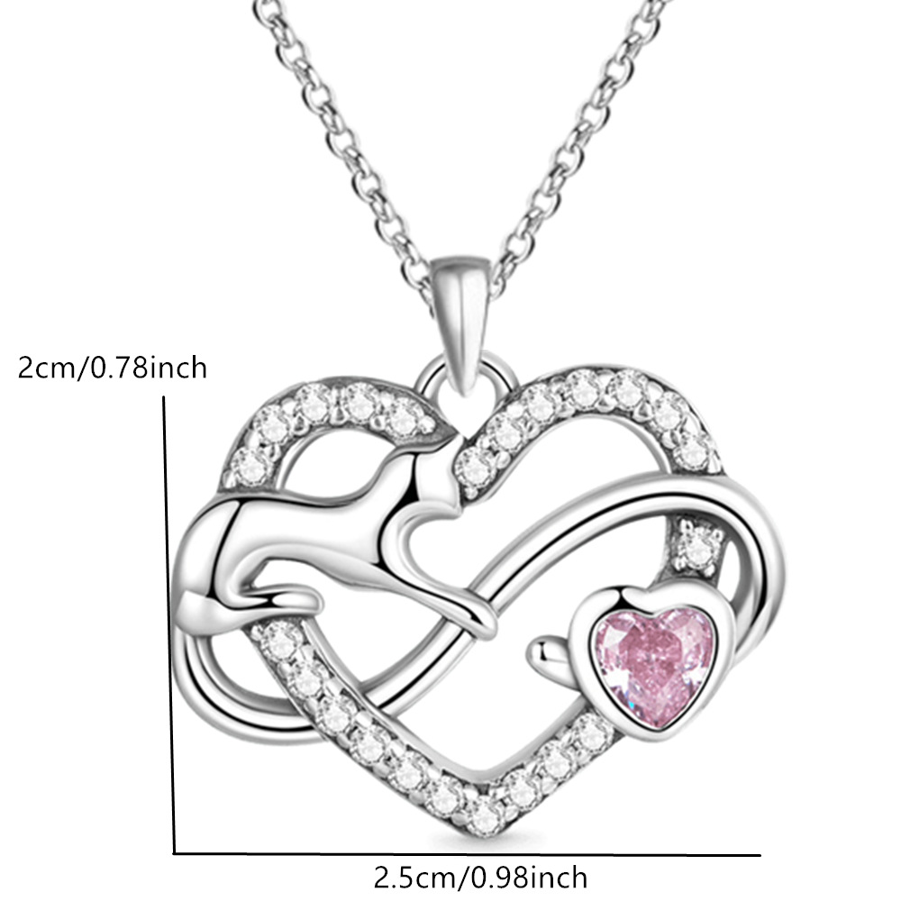 Colar com pingente de serpente em forma de coração com diamantes_voghion.com