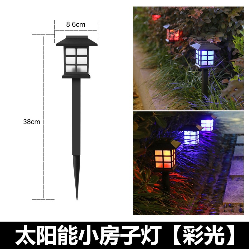 Luz solar LED a prueba de lluvia al aire libre lámpara de césped pequeña lámpara de casa mini lámpara solar lámpara de palacio lámpara de jardín