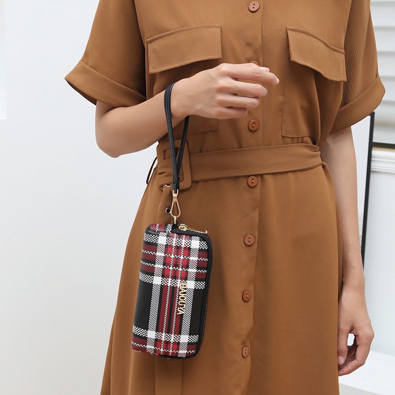 Damen Handytasche Mit Doppelreißverschluss Als Schultertasche_voghion.com