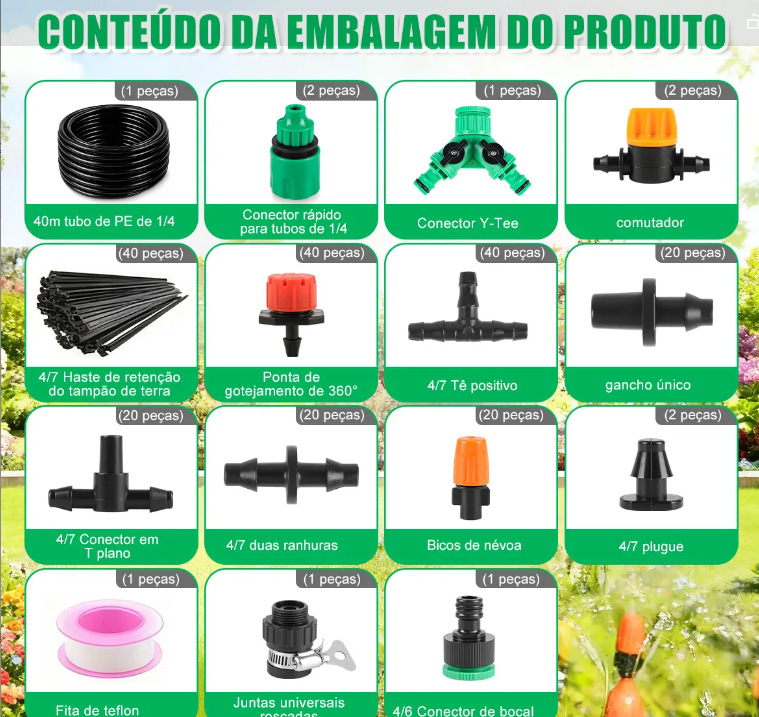 Amazon explotó 164ft jardín conjunto de riego DIY riego de flores automático conjunto de riego de goteo automático