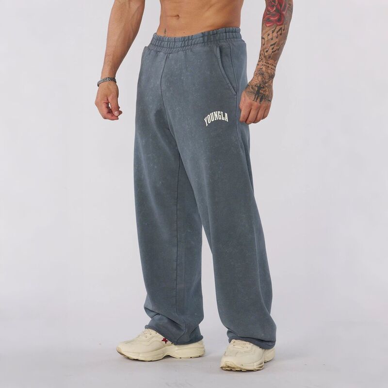 European and American New Fashion Brand YOUNGLA Sports Straight Pants Jogger Leisure Fitness Training Loose Pants for Men