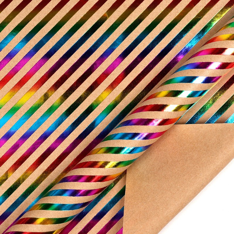 Transfronterizos para feliz cumpleaños, regalo de San Valentín, papel de embalaje de alto nivel, estampado concavo, rollo de kraft retro