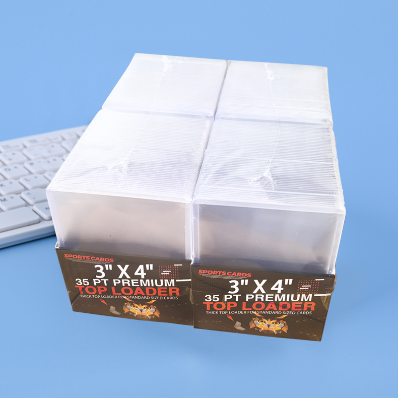 Transparente PVC35PT caja de plástico duro tarjeta caso juego Rey NBA estrella tarjeta mágica Ultraman titular de la tarjeta de plástico sellado cartón