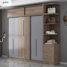 衣柜楠益卧室推拉门简约现代小户型出租房经济型收纳柜成人大衣橱