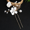 Golden hairgrip, hair accessory handmade, tiara for bride, European style, flowered