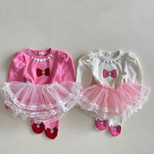 2025秋季新款宝宝哈衣韩国同款可爱卡通婴儿爬服套装新生儿造型衣