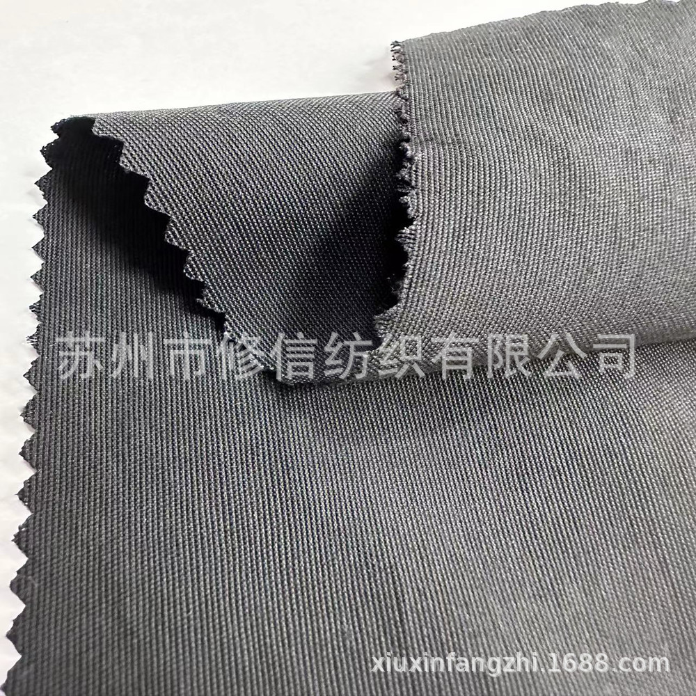 70D*21S双经双纬锦棉牛津纺 双股线锦棉交织布 横纹锦棉帆布罗缎