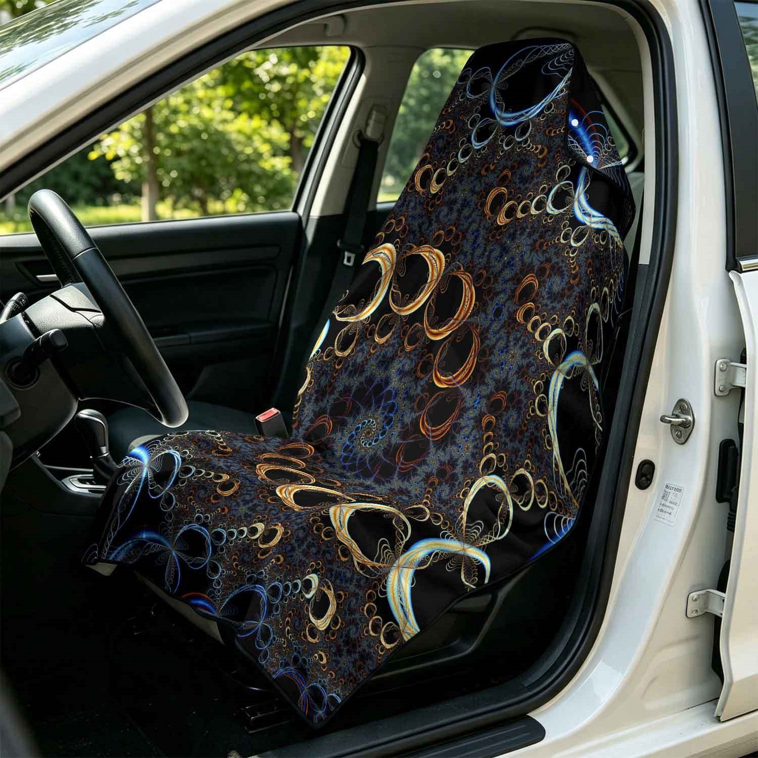 Geometric Bath Towel Car Seat Cover 2-in-1 Microfiber Outdoor Beach Car Dual-Use Universal Seat Cushion