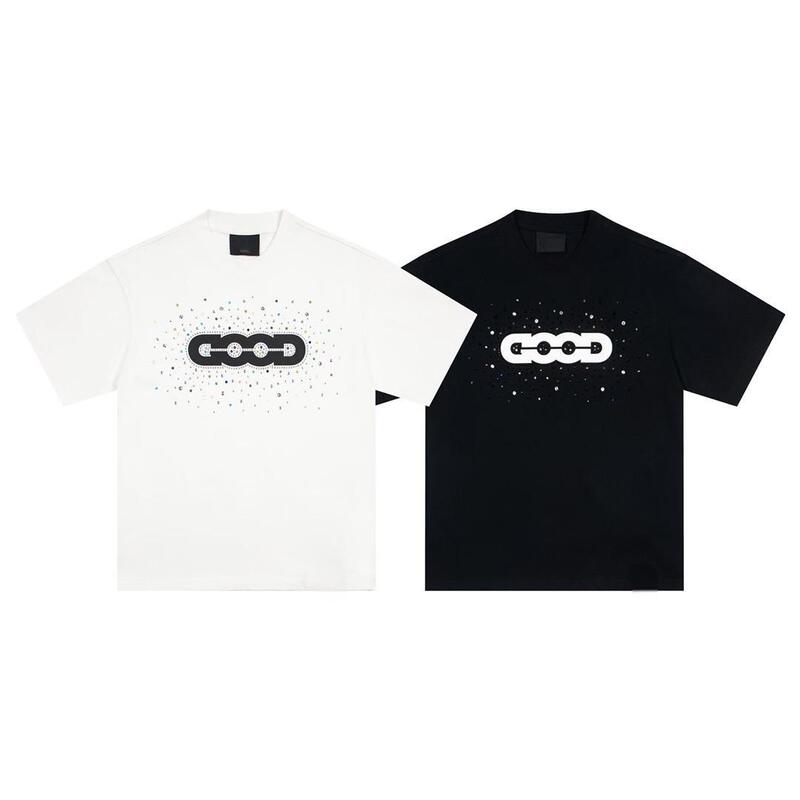 Good25Ss New Trendy Brand Supply Chain Factory Custom DIY Pure Cotton In-Stock 300g Trendy Custom Short Sleeves