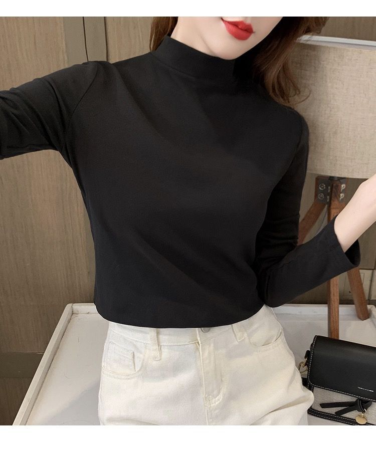 Women's T-shirt Long Sleeve T-shirts Casual Solid Color display picture 6