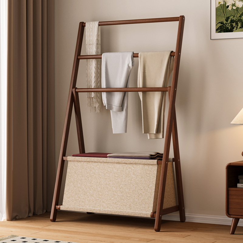 Perchero sencillo de pie para dormitorio, perchero doméstico para guardar ropa, barra de secado, organizador y estante de almacenamiento.