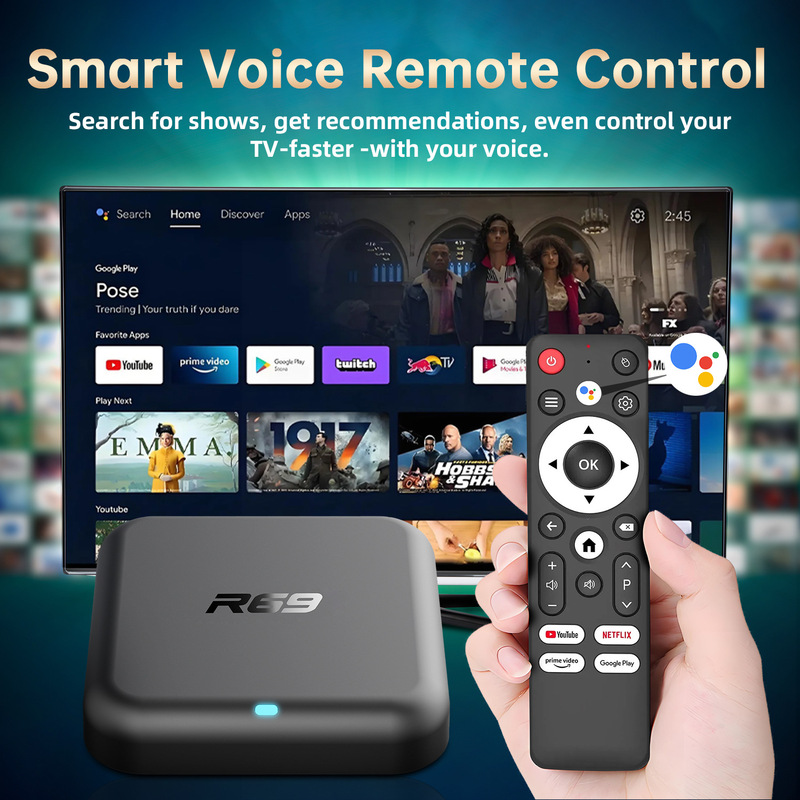 外贸电视盒子R69 RK3518安卓14机顶盒4K高清解码WiFi6新款tv box|undefined