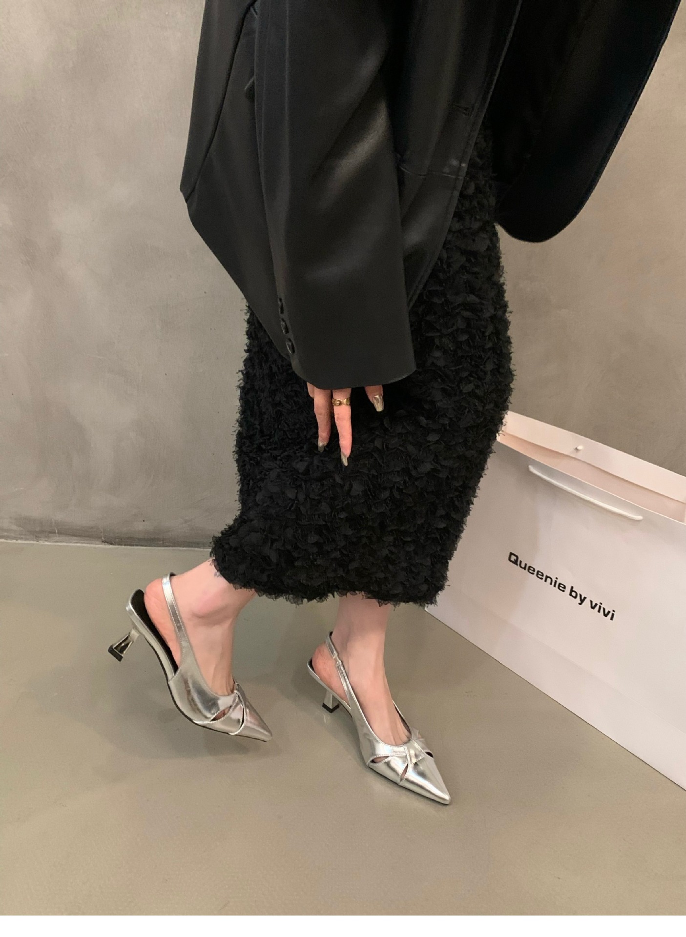 Elegant Women’s Stiletto Sandals With Sequins And Pointed Toe_voghion.com