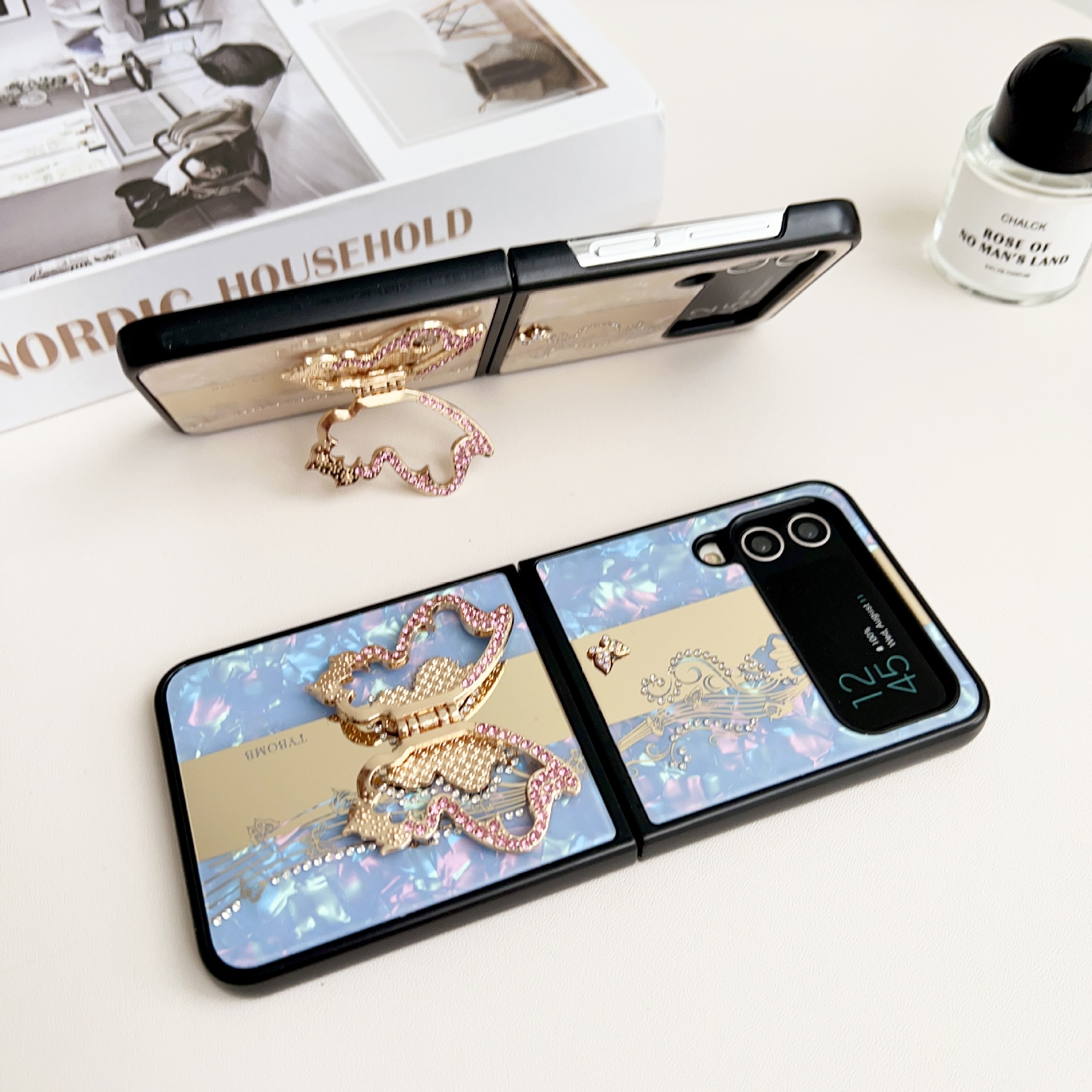 Custodia telefono farfalla fiore per samsung galaxy z flip_voghion.com