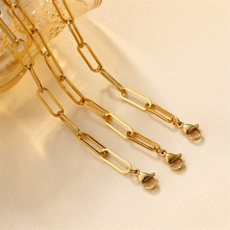 1 Piece Quantity Wholesale Jewelry Simple Style Solid Color 304 Stainless Steel Plating Necklace