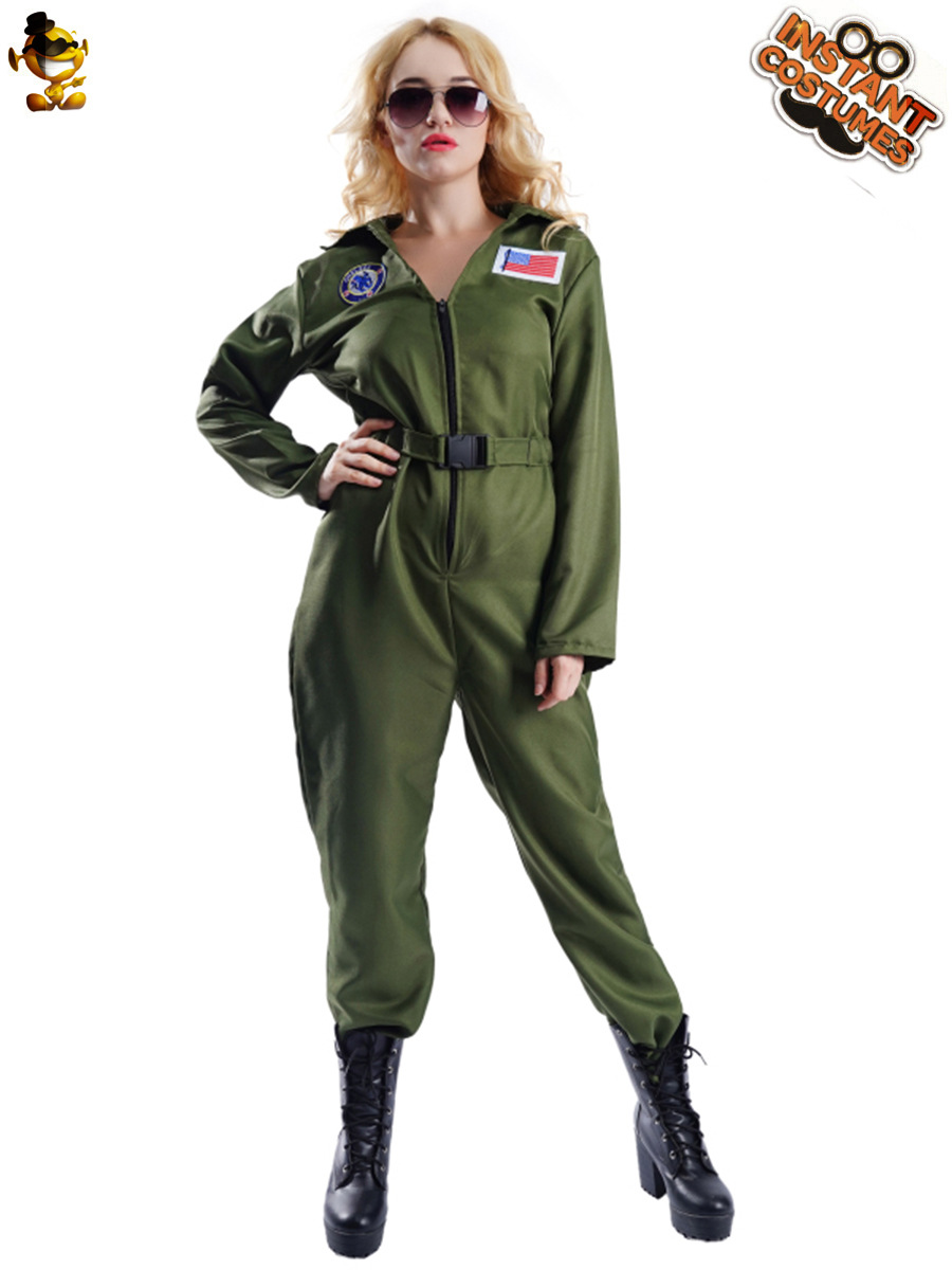 Gran Fuerza Aérea femenina traje espacio juego rol mascarada Cosplay traje ropa de fiesta