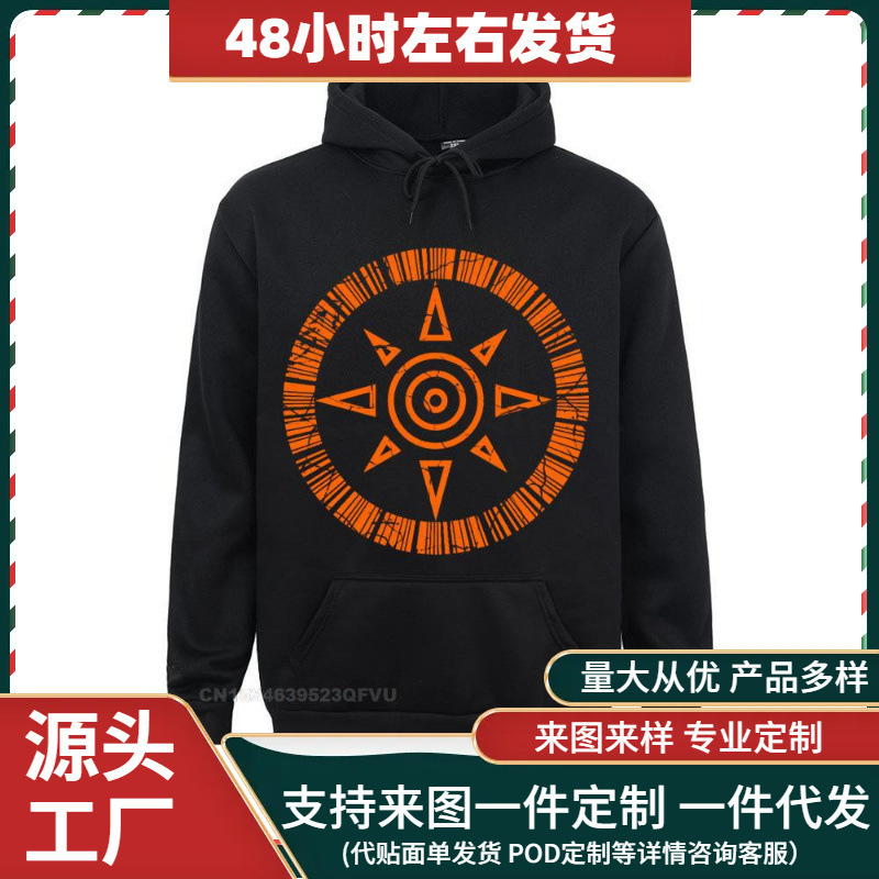 Courage's Crown Men's Sweater Digimon Nostalgic Animation Novelty Pullover Sweatshirt Round Neck Pullover Sweatshirt Cotton Clothes