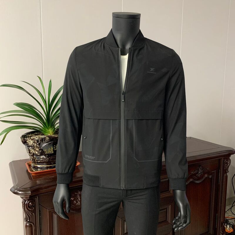 Jackets for Middle-Aged and Elderly Men, Stand-Up Collar Splicing Tops, Loose Casual Workwear, Ready-Made Spring and Autumn New Jackets for Delivery