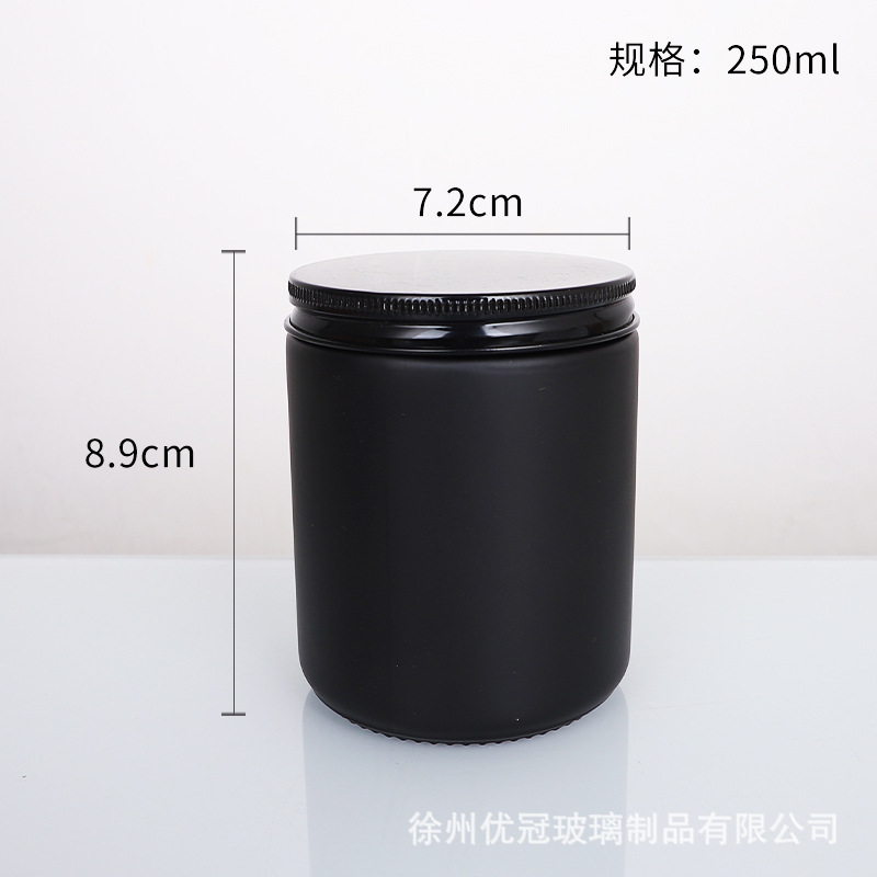 Lámpara de aceite de bananas 250ml vasos de vidrio DIY candelabro vasos vacíos con tapa en latas de vidrio