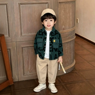 童装男童秋装衬衫2026新款男孩春秋季帅气衬衣男宝宝韩版上衣潮