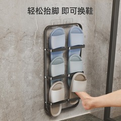 靴棚トイレのドアの後ろの壁掛け式の水たまりの靴棚玄関の浴室の壁の多層の靴の収納棚