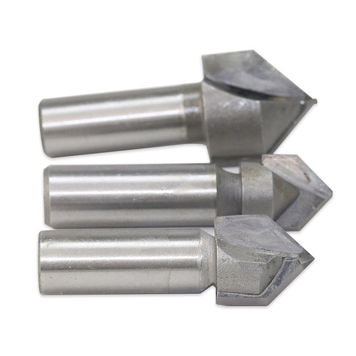 V-shaped knife woodworking trimming bakelite milling trimming machine engraving machine gong milling woodworking 90° V-shaped bevel tip tool